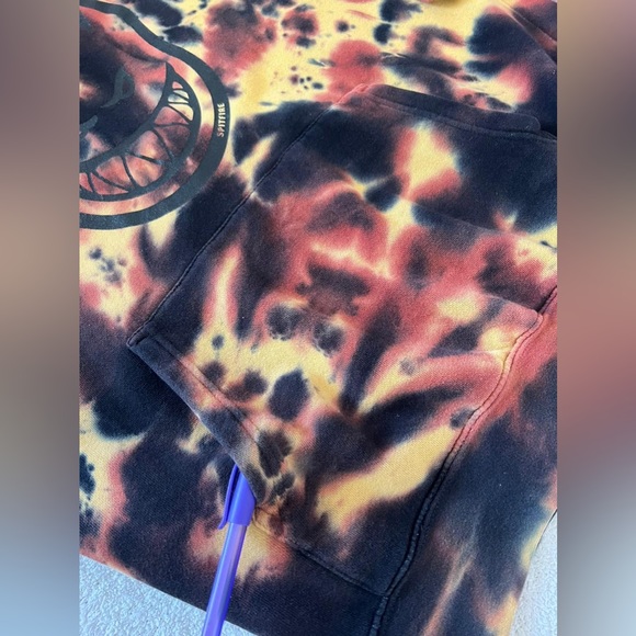Spitfire Bighead Lava Red Tie Dye Hoodie size M - Picture 10 of 14